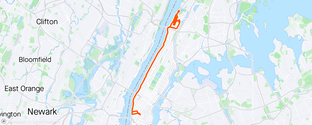 Carte de l'activité Hills of Northern Manhattan