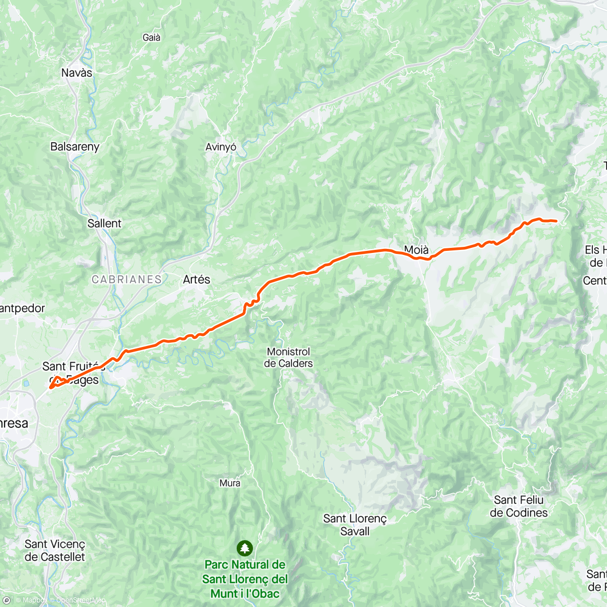 Map of the activity, Coll de la Pollosa ✨ Moianès