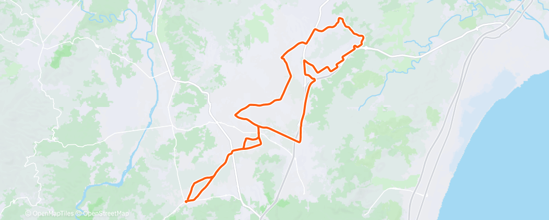 Map of the activity, Bicicleta por la tarde