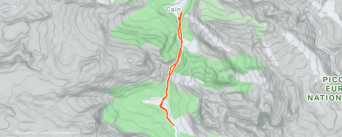 Map of the activity, Carrera de mañana