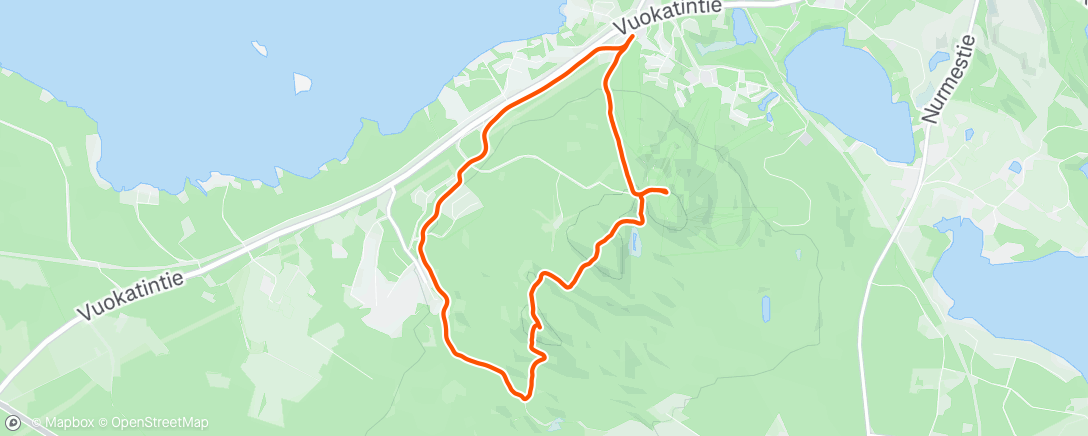 Map of the activity, Afternoon Trail Run