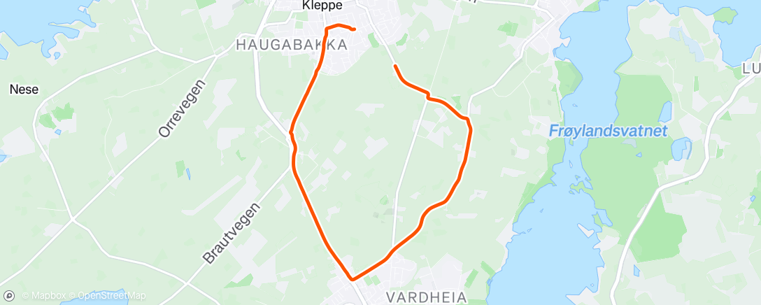 Map of the activity, Lunch Ride