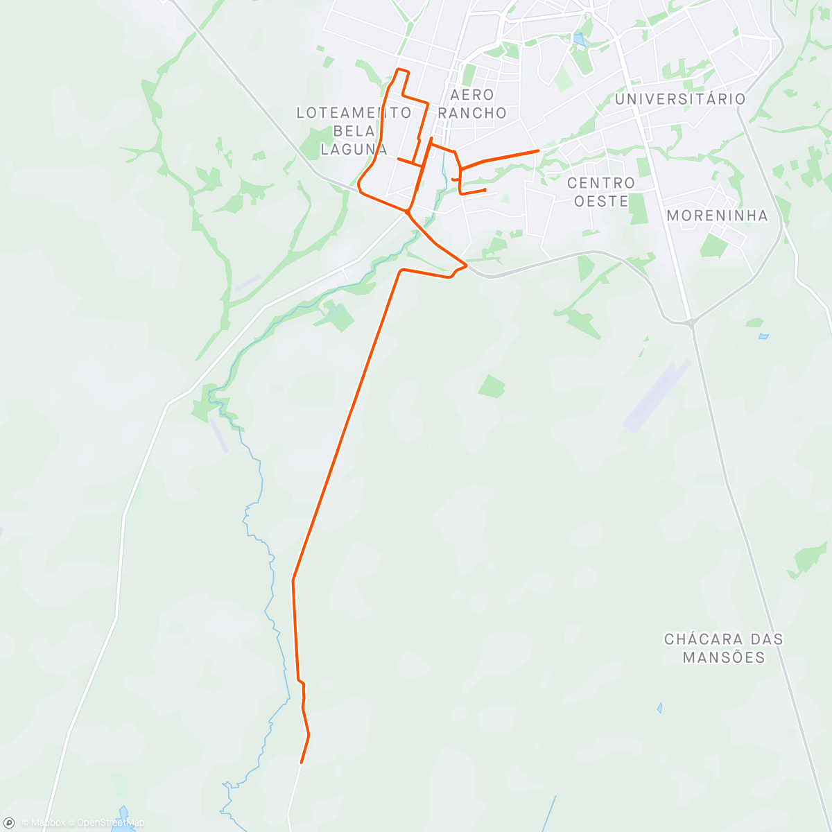Map of the activity, Estrada da Gameleira -  Km 18
