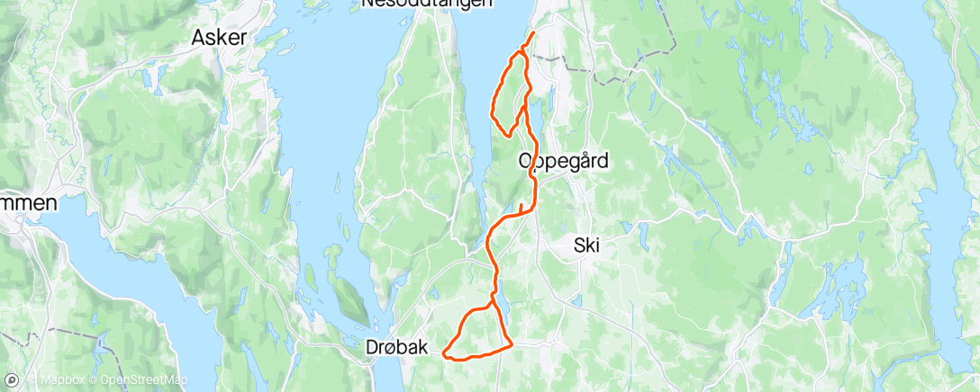 Map of the activity, Ås - Hverven - Svartskog noen drag