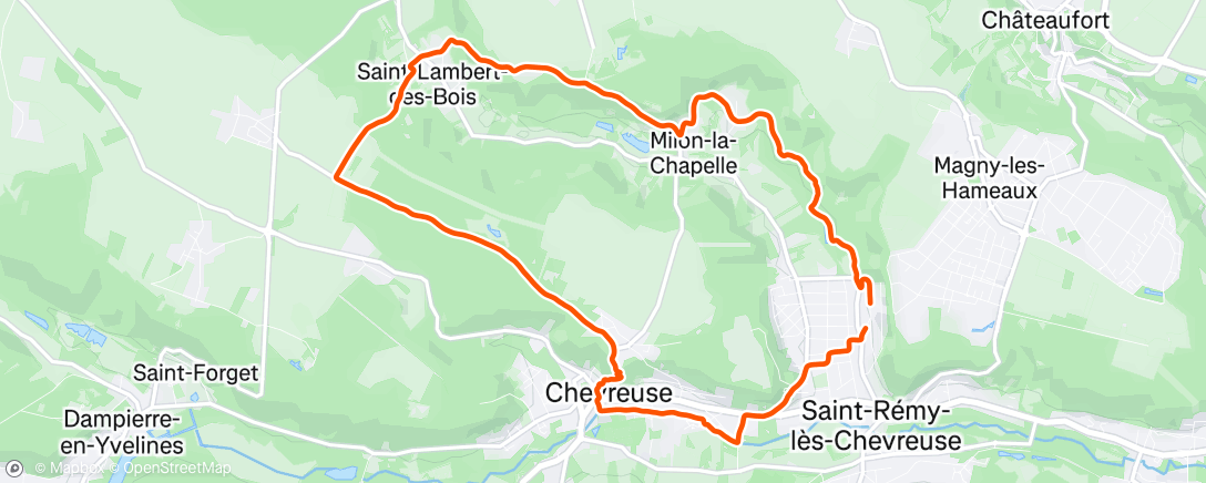 Map of the activity, Trail dans l'après-midi