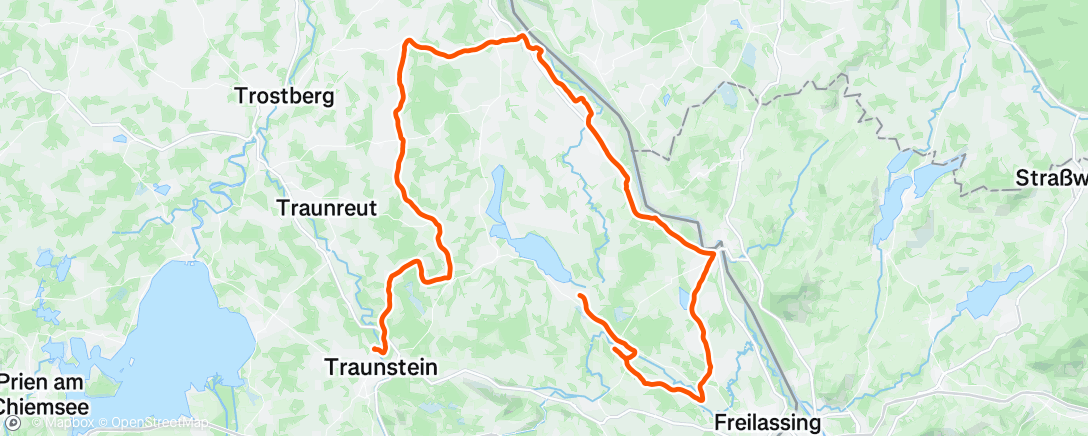 Map of the activity, Lunch Ride