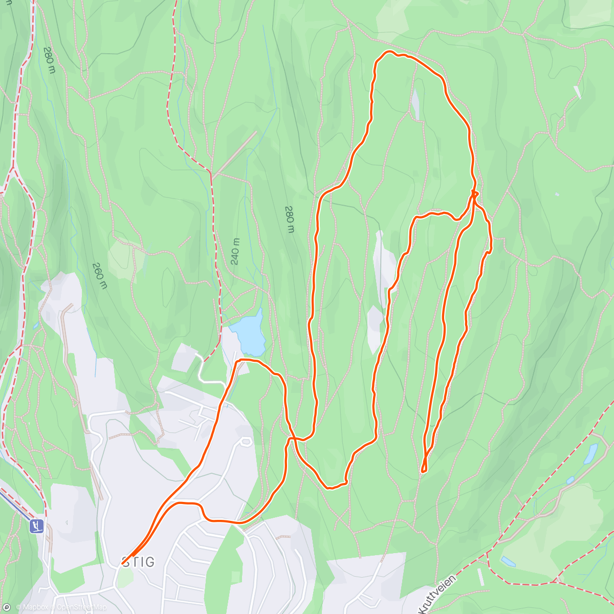 Map of the activity, Årets første -klatresjokk i beina!