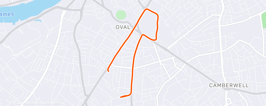 Map of the activity, Morning Run