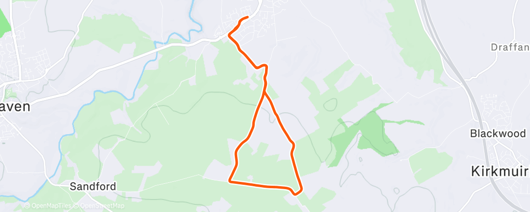 Map of the activity, Morning Run