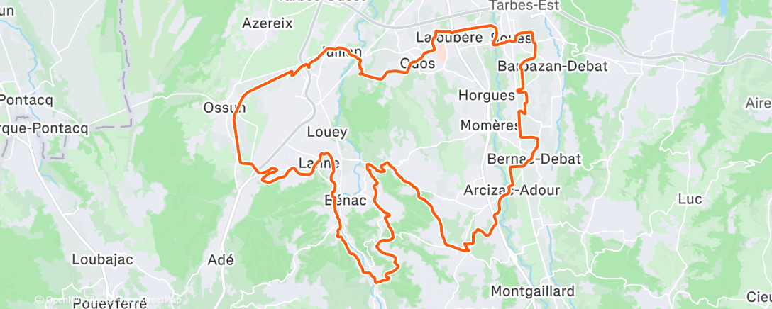 Карта физической активности (Gravel dans l'après-midi)