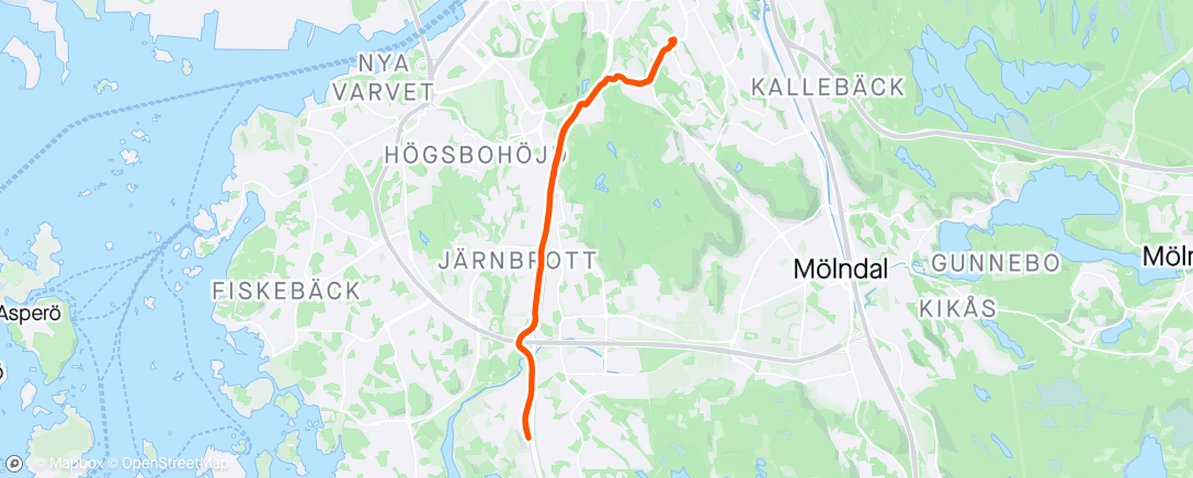 Map of the activity, Snabbdistans på Säröbanan