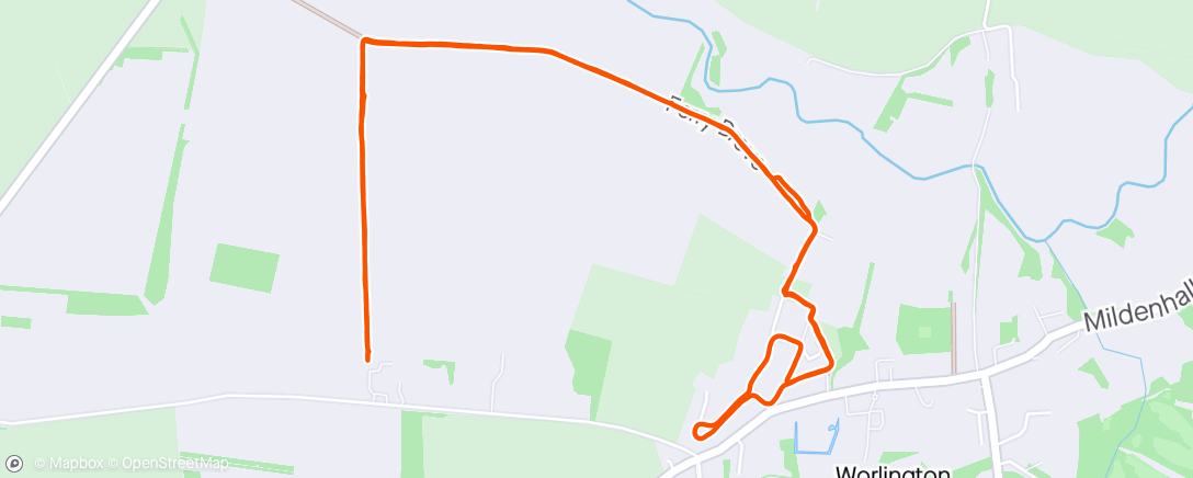 Map of the activity, Milly walk
