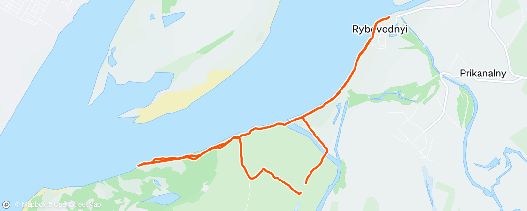 Map of the activity, Afternoon Trail Run