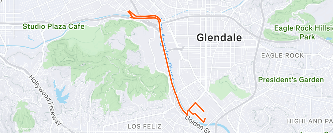 Map of the activity, Afternoon Ride