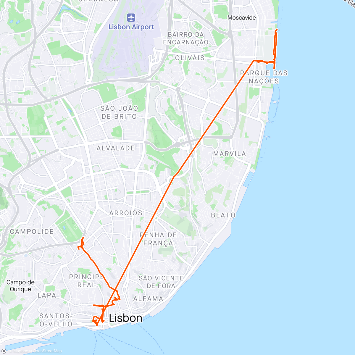 Map of the activity, Lisboa Dia 6 🇵🇹