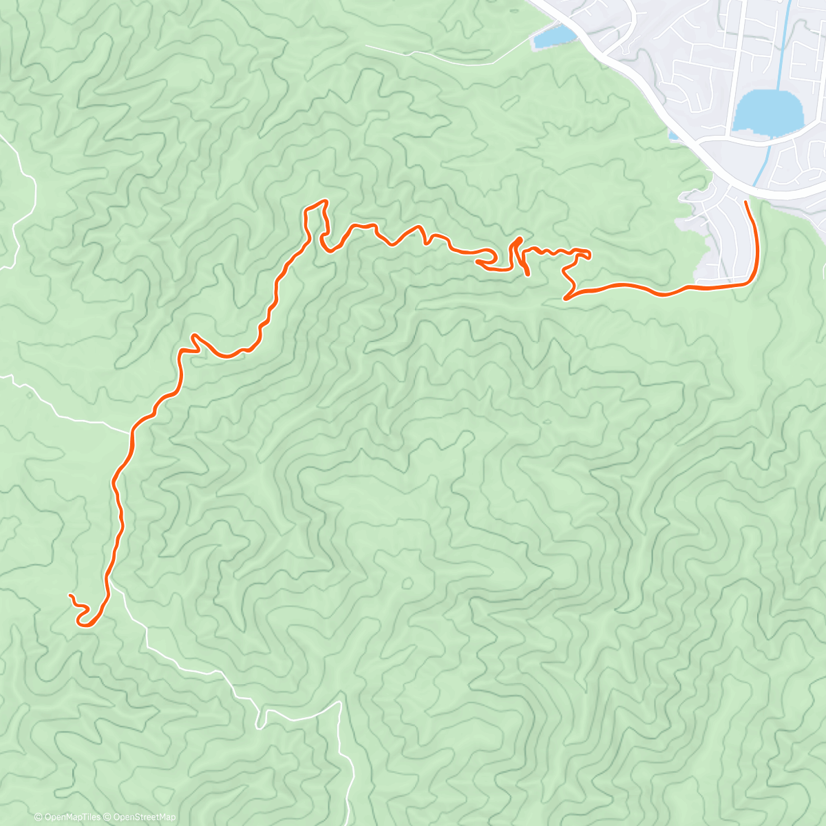 Map of the activity, Trail Goats Run