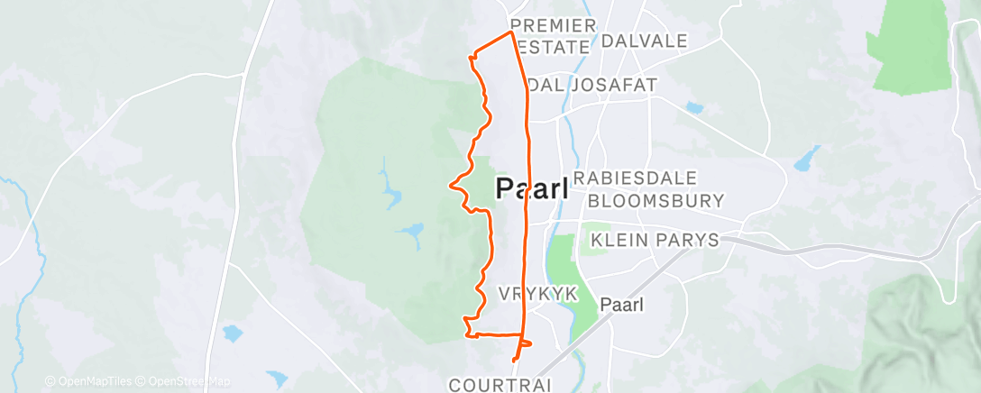 Map of the activity, Morning Mountain Bike Ride