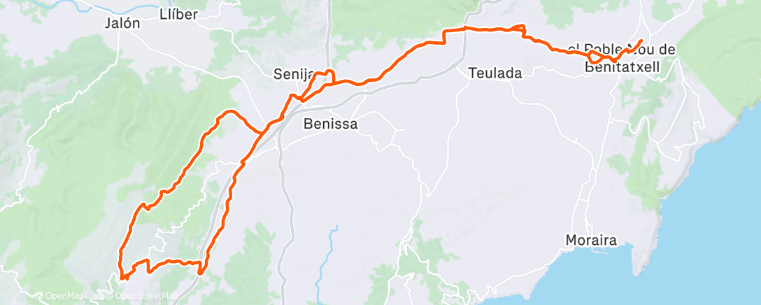 Map of the activity, Bicicleta eléctrica matutina