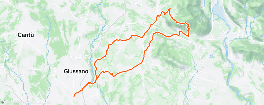 Map of the activity, Colle Brianza-Giovenzana morbido