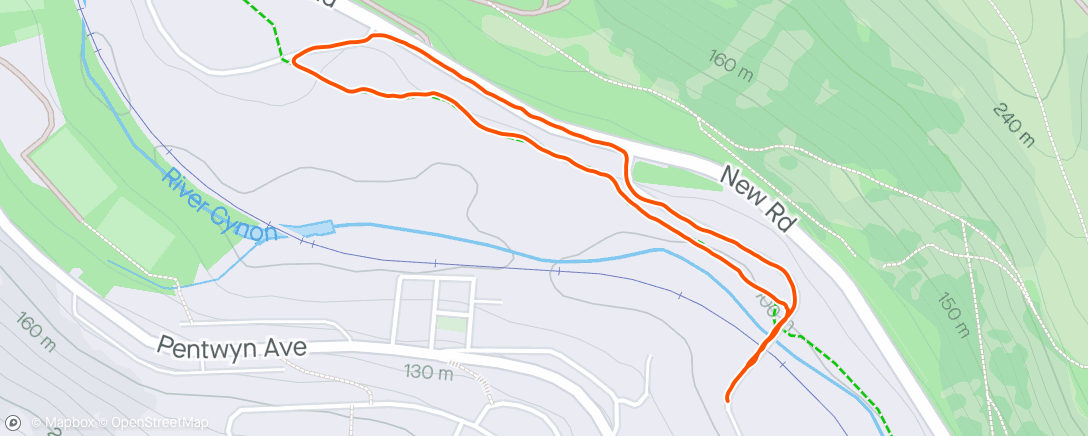 Map of the activity, Last of the week Cynon trail loop #enjoythehardwork #noexcuses #sunshine #hothothot