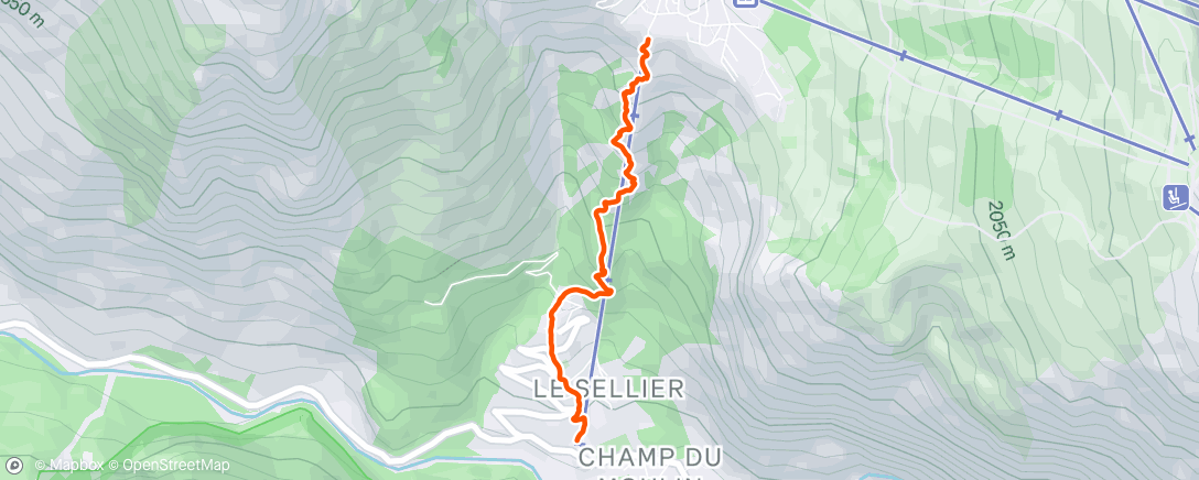 Map of the activity, Montée de Vénosc