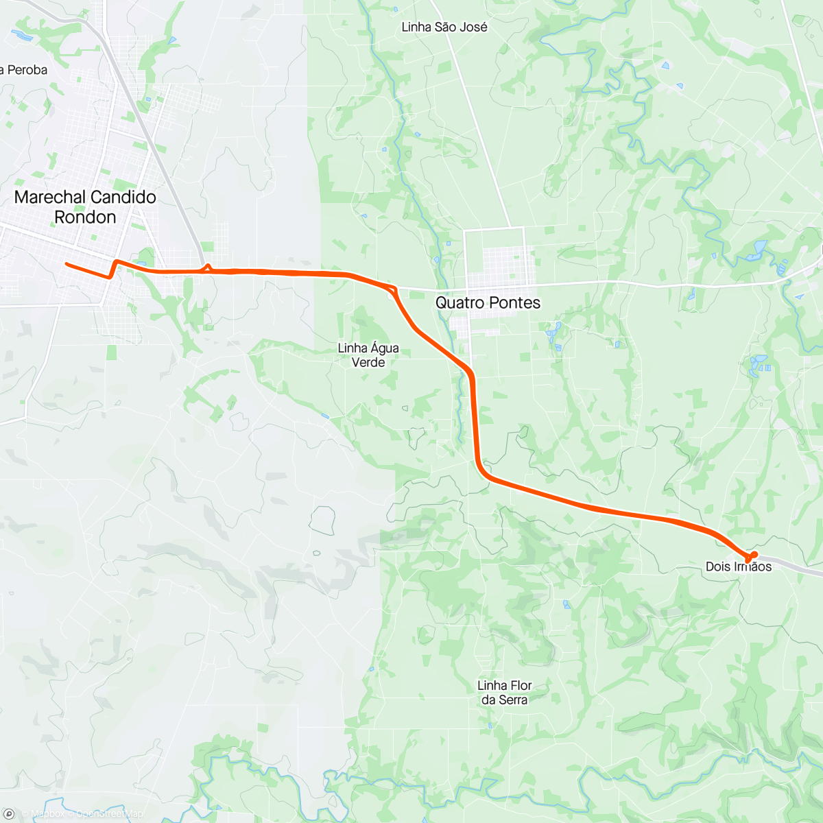 Map of the activity, 70. 2 Irmãos Road