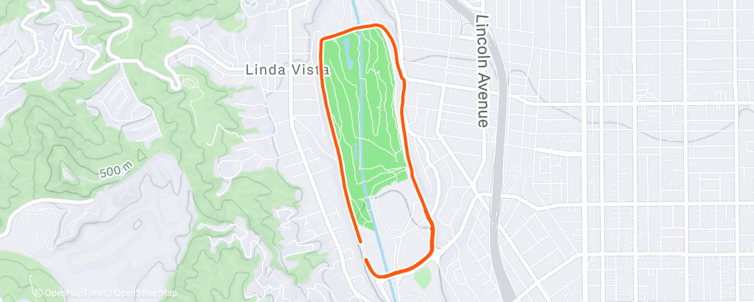 Map of the activity, Morning Trail Run