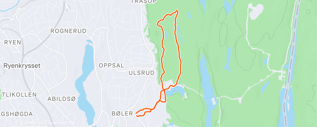 Map of the activity, Trails