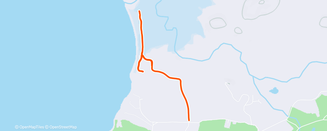 Map of the activity, Course à pied le midi