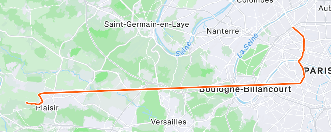 Карта физической активности (Vélotaf retour)