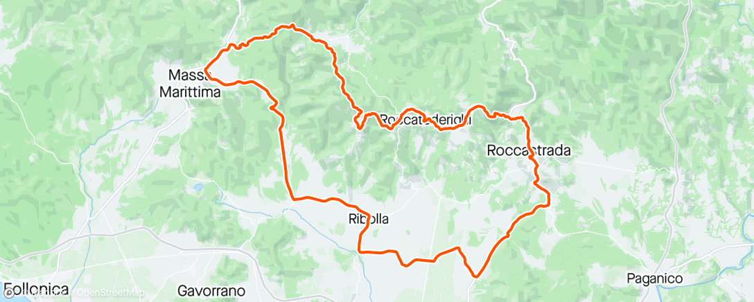 Mapa da atividade, Roccastrada 🐌🐌🐌