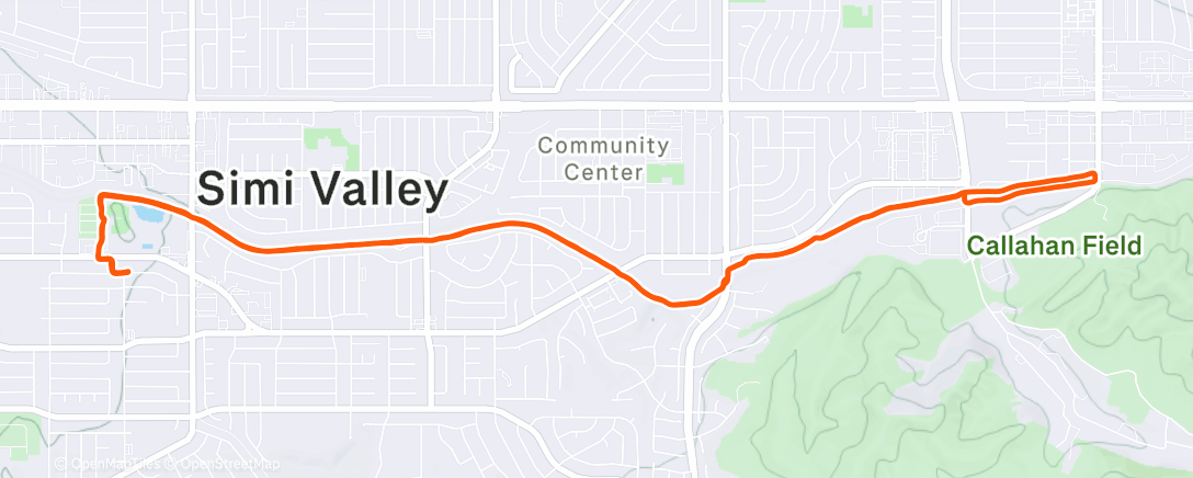 Map of the activity, Morning Run