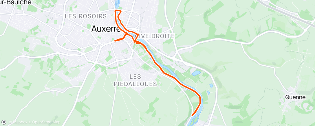 Map of the activity, 2kms allure soutenue