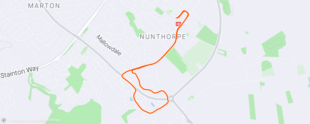 Map of the activity, Solo run while off work 💪