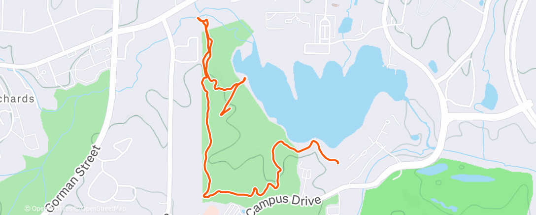 Map of the activity, Lunch Hike