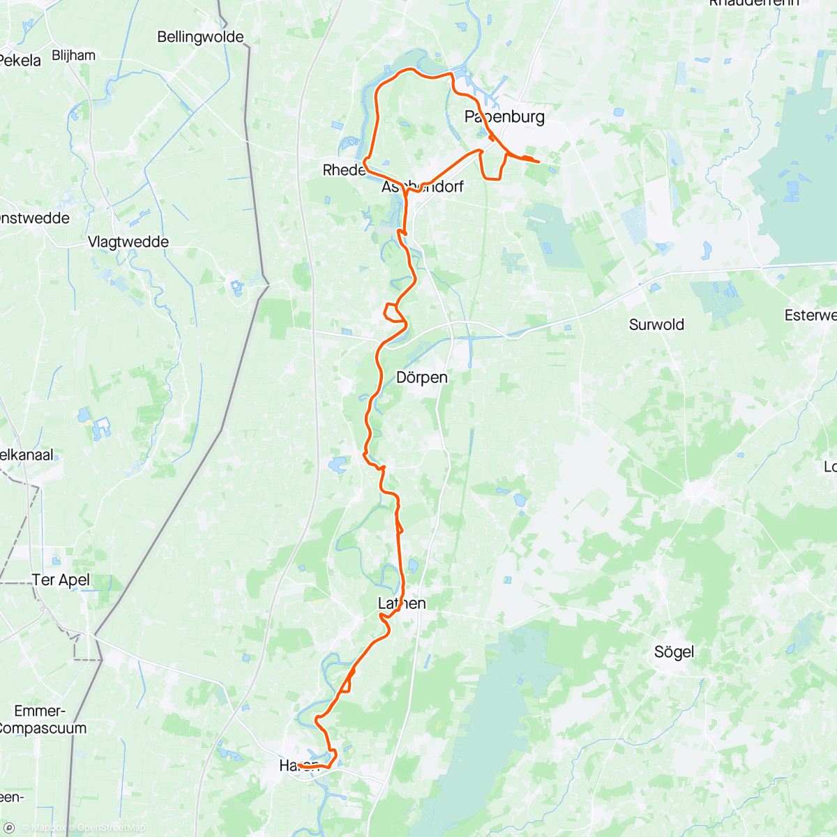 Map of the activity, 14. Tour 2024 - Erster warmer Tag.