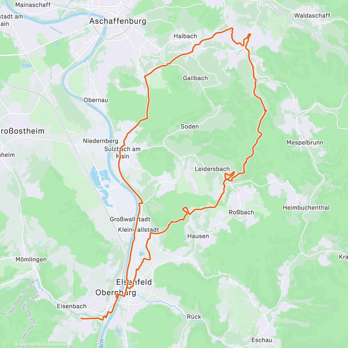 Map of the activity, E-MTB