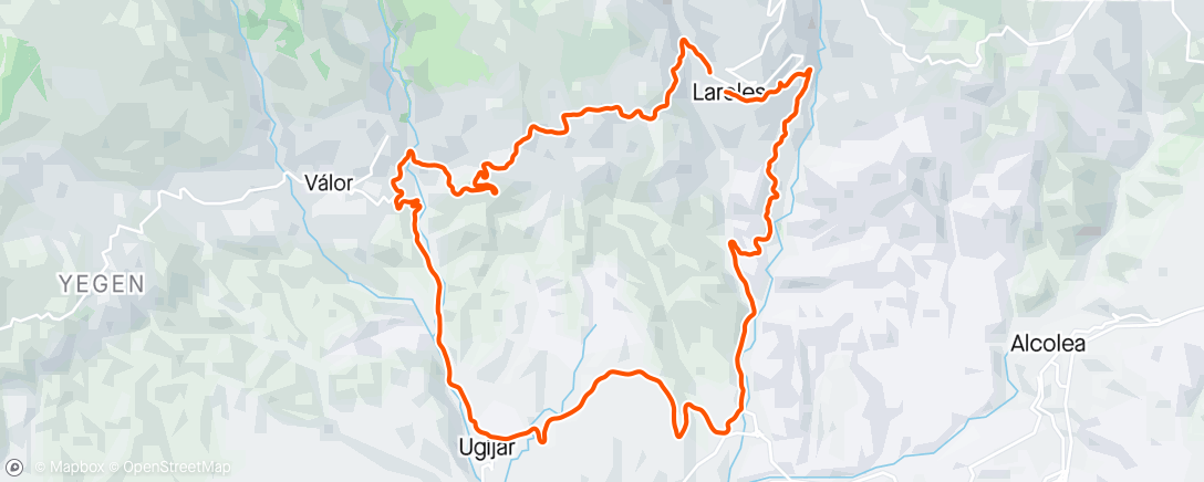 Map of the activity, Ugijar