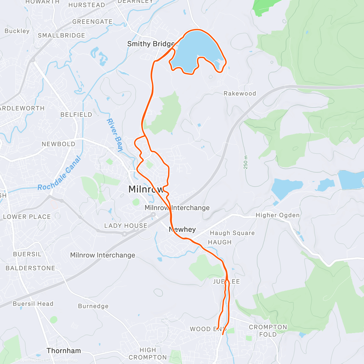 Map of the activity, Morning Run