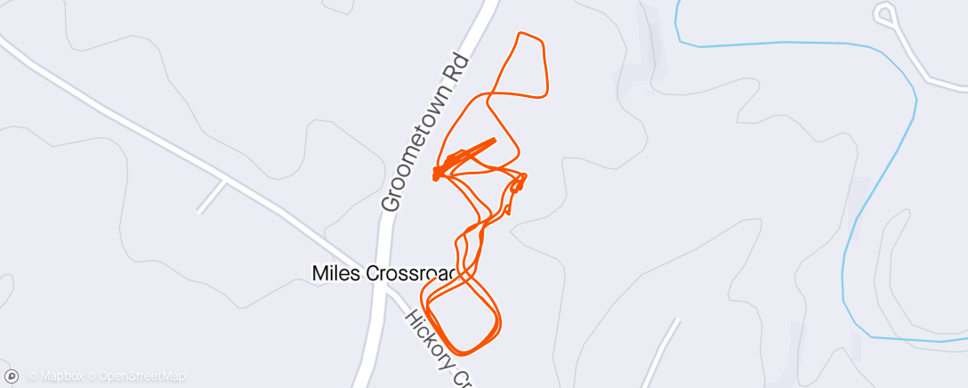 Map of the activity, Pre-Spartan Gulag Workout