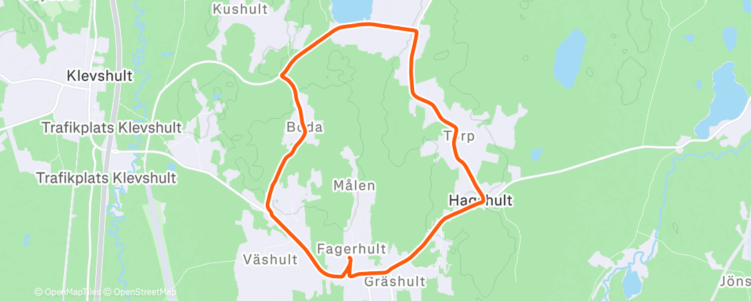 Map of the activity, Lunch Run