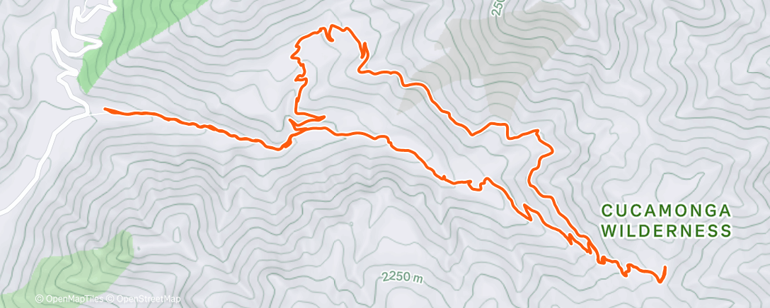 Map of the activity, Morning Hike