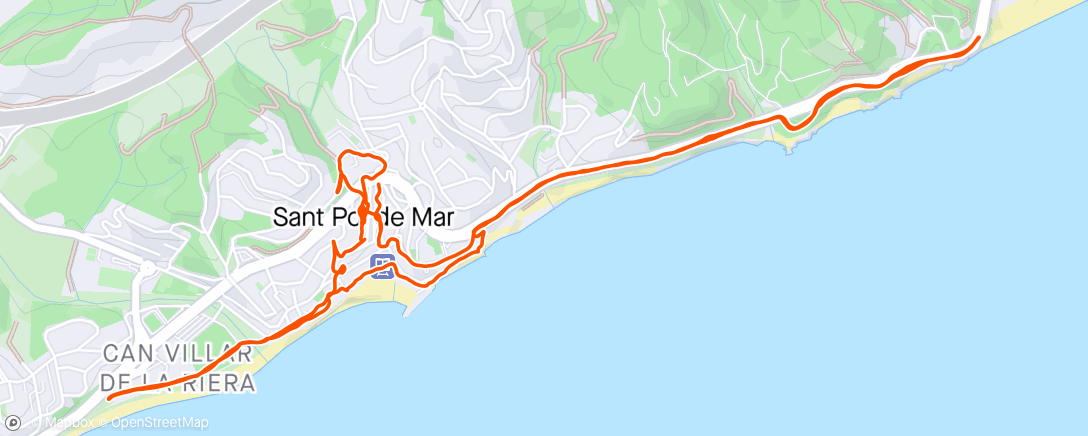 Map of the activity, Walking