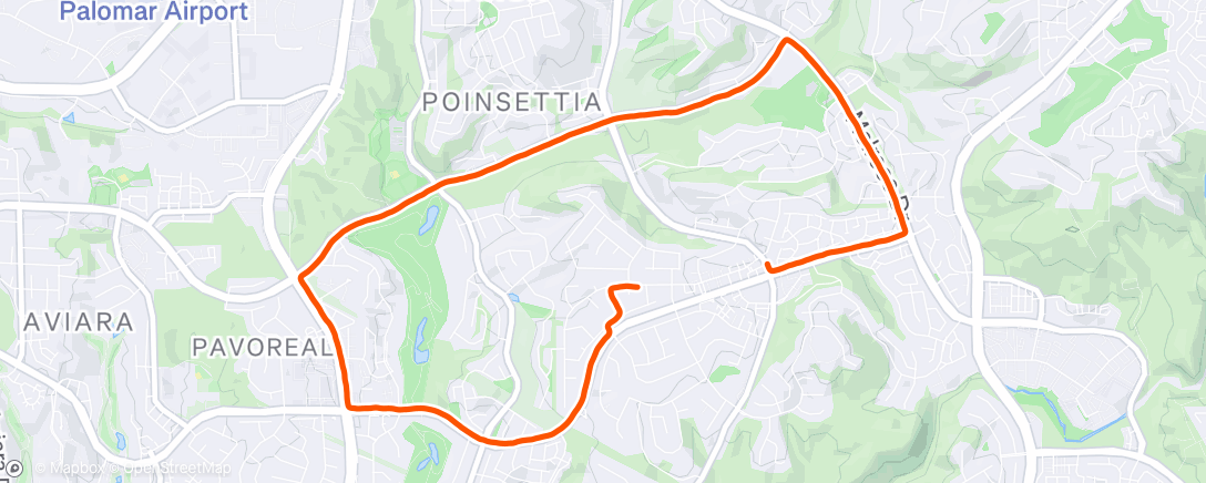 Map of the activity, Afternoon Trail Run