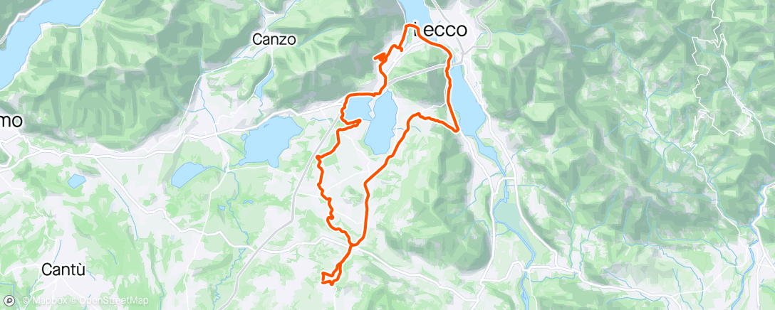 Map of the activity, Ciclismo all’ora di pranzo