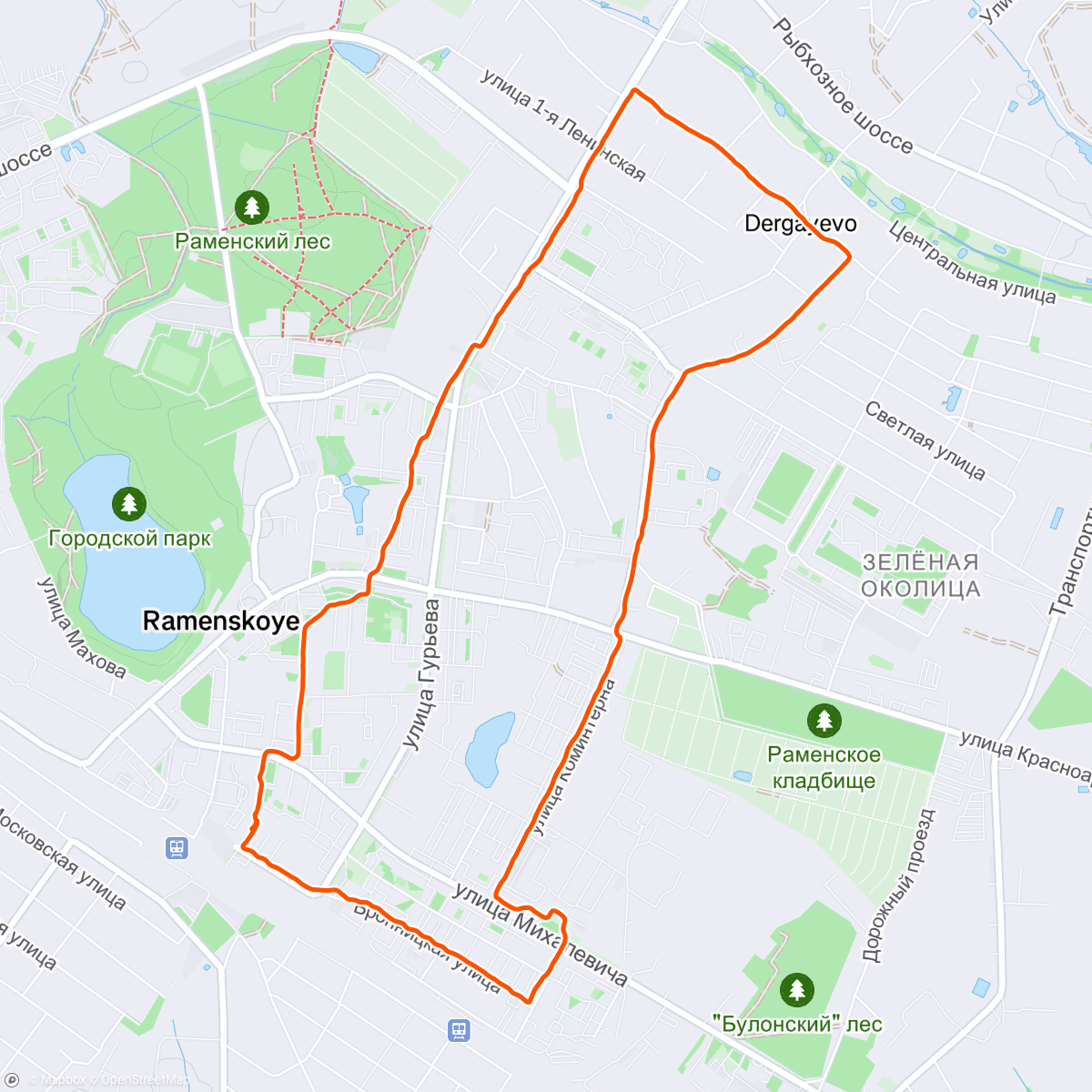 Map of the activity, Бег,я скучала🏃🏻‍♀️🧡