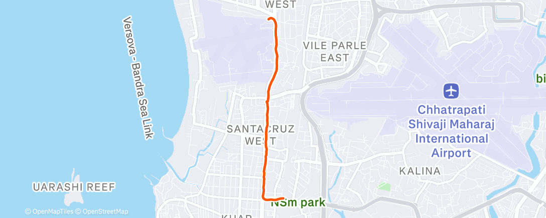 Map of the activity, Retour de boîte 🇮🇳 à pied