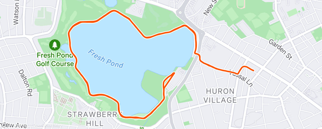 Map of the activity, Morning Run