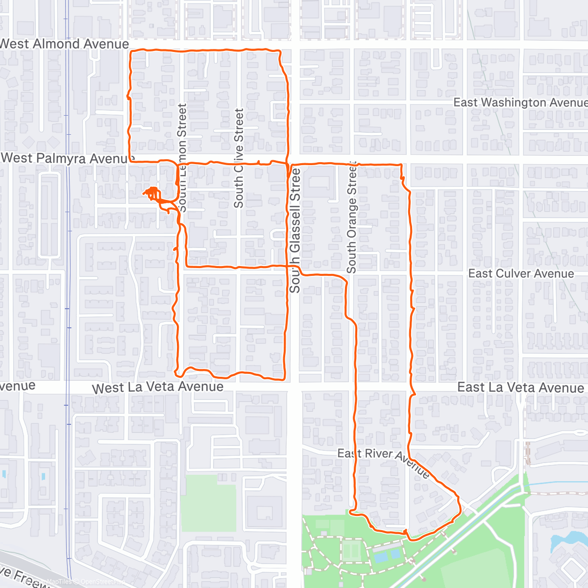 Map of the activity, Afternoon Walk
