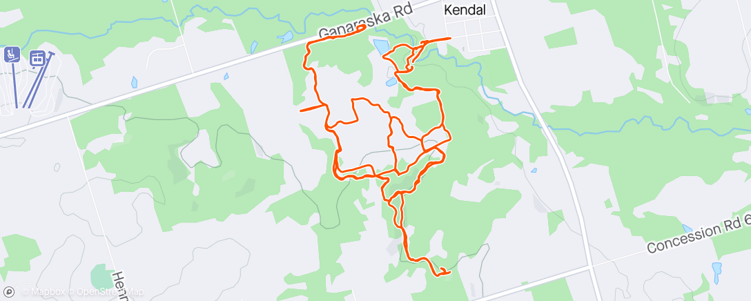 Map of the activity, Kendal ,full exploration